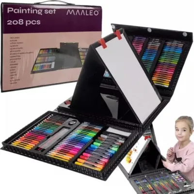 Produktbild von Kreativset Malset Farbpalette Buntstifte XXL-Malerei-Koffer mit 208 Elementen