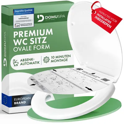 Zdjęcie produktu dla Owalna pokrywa toaletowa z funkcją cichego opuszczania i wykonana z materiału antybakteryjnego