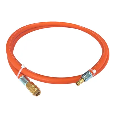 Image de Rallonge de tuyau de gaz propane-butane Zatechs avec raccord rapide 3 m 20 bars Ø 9,0 mm RQS DN5 manchon x DN5 connecteur camping-car barbecue à gaz camping