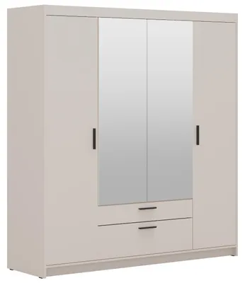 Produktbild von Kleiderschrank mit Spiegel ELENI 4D2S sandbeige