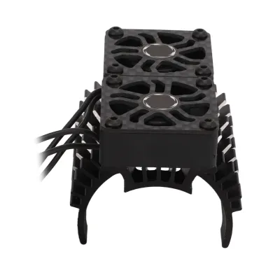Zdjęcie produktu dla Bezszczotkowy wentylator chłodzący silnik, podwójny radiator silnika, podwójny radiator silnika, bezszczotkowy wentylator chłodzący silnik RC, bezszczotkowy wentylator rozpraszający ciepło silnika, radiator silnika samochodu RC