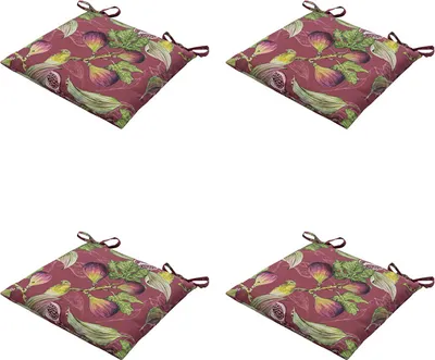 Produktbild von Madison - Sitzkissen - Jasmine Bordeaux - 46x46 - Rot - 4er Set