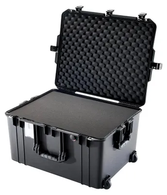 Produktbild von PELI 1637 Air Leichter Trolley-Koffer für Drohnen, Bühnenlicht und Weitere Studioausrüstung, IP67 Wasser- und Staubdicht, 89L Volumen, Mit Schaumstoffeinlage (Anpassbar), Farbe: Schwarz