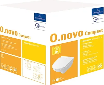Produktbild von Villeroy & Boch V&B Combi-Pack O.NOVO inkl Wand-WC t u WC-Sitz we C+