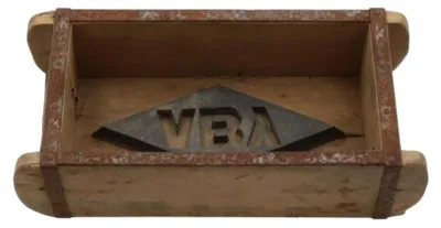 Immagine prodotto di Hbx: coprivaso naturale in legno modellato a forma di mattone, 32 x 15 x 10 cm