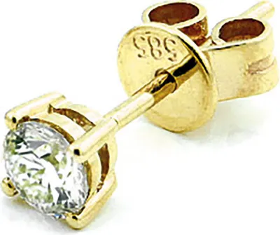 Produktbild von Paar 585er Gelbgold Diamanten Ohrstecker 4er Krappe Solitaire Ohrringe Brilliant - 0,60 ct.