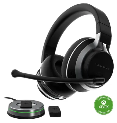 Produktbild von Turtle Beach Stealth Pro Multiplattform kabelloses Bluetooth Gaming Headset mit Geräuschunterdrückung für Xbox Series X|S, Xbox One, PS5, PS4, PC, Kabellos, Gaming, 10 - 22000 Hz, 1,65 kg, Kopfhörer, Schwarz