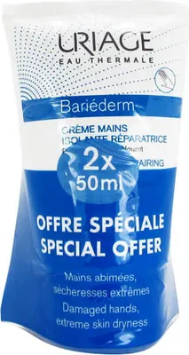 Produktbild von Uriage Bariéderm Isolierende und reparierende Handcreme 2x50ml
