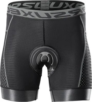 Produktbild von Lixada Radlerhose Herren mit Sitzpolster 5D Gepolsterte Fahrradhose kurz Atmungsaktive Elastizität Schnelltrocknende Stoßfeste Herren Fahrrad Hosen Radhose (M)