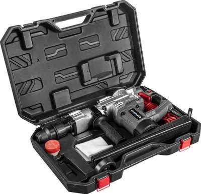 Immagine prodotto di Martello demolitore GRAPHITE SDS Max 1300W, martello perforatore con 2100 giri/min e 20 J di energia, funzione scalpello, regolazione posizione scalpello, per materiali duri, cavo di alimentazione da 4 m, valigetta di trasporto, lavori di demolizione