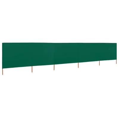 Zdjęcie produktu dla vidaXL 5-częściowy parawan z tkaniny 600 x 120 cm Zielony