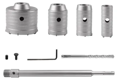 Produktbild von Omgoods – 9-teiliges Betonbohrset mit Bohrer und Lochsäge