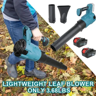 Immagine prodotto di Soffiatore a batteria - Soffiatore senza fili - Potenza: 1500W - 6 velocità - Velocità dell'aria: 240 km/h - Aspirapolvere/spazzante