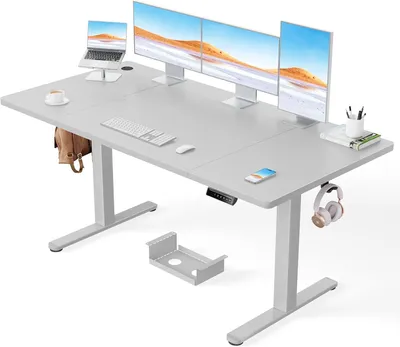 Immagine prodotto di Scrivania regolabile elettricamente - Scrivania regolabile in altezza (seduta/in piedi) - Scrivania ergonomica - Scrivania con altezza regolabile