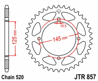 Obrázek produktu pro Ozubené kolo JT 47T 520 JTR857.47