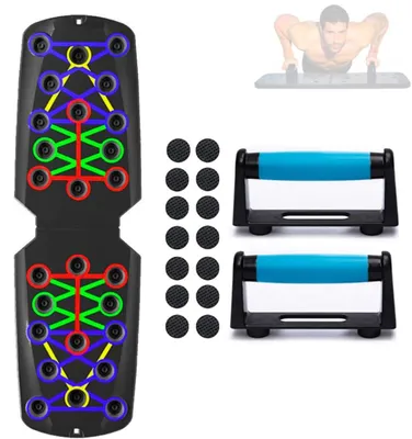 Produktbild von Push-Up-Board, multifunktional, 13-in-1, tragbar, zusammenklappbar, rutschfeste Griffe für Bauchmuskeln