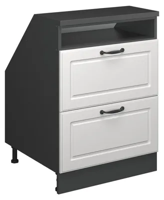 Obrázek produktu pro Šikmá skříň Vicco Rion Bílý venkovský dům 60 x 81.6 cm se 2 zásuvkami, korpus skříně hloubka 60 cm, Model 60384