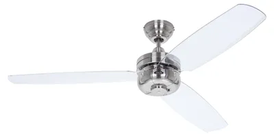 Immagine prodotto di Ventilatore da soffitto con telecomando Night Flight Cromo / Trasparente 132 cm