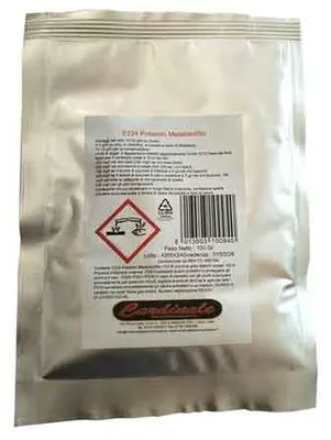 Zdjęcie produktu dla METABISULFIT POTASU DO MOSZTU I WINA, 100 g