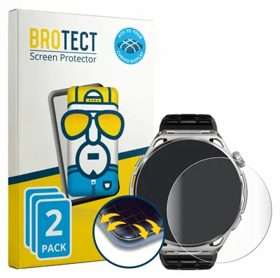 Produktbild von 2x BROTECT Fullscreen Schutzfolie für Amazfit Balance 3 Displayschutz Folie Fullcover Klar Transparent
