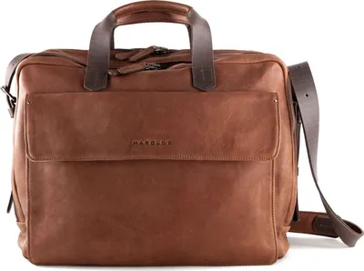 Produktbild von HAROLD'S Leder Businesstasche Schultertasche mit Laptopfach Ivy Lane Notebook Businessbag Cognac braun
