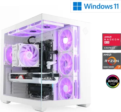 Produktbild von Gaming PC M12530H / AMD Ryzen 7 5700X, 8x 3400 MHz / AMD RX9070 / 32 GB DDR4 RAM / M.2 SSD 1000 GB - Windows 11 Home