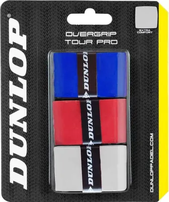Image de Surgrip Dunlop Tour Pro Padel 3 unités Rouge, Blanc, Bleu Rouge, Blanc, Bleu One Size
