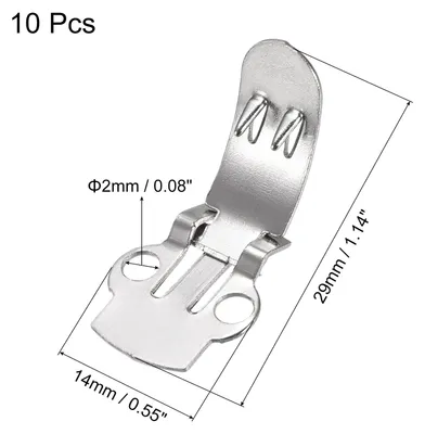 Produktbild von 10 Stk Blank Schuhklammern 29mm x 14mm Eisen fš¹r DIY Handwerk Dekoration Silber Farbton
