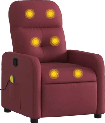 Produktbild von vidaXL Massagesessel Weinrot Stoff