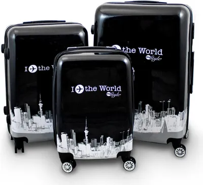 Produktbild von Bituxx Kofferset 3teilig Design Fly the World MS-17005