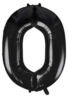 Produktbild von XL Folienballon Zahl 0 schwarz