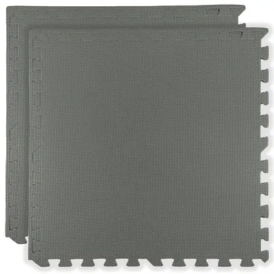 Immagine prodotto di Tappetino in schiuma Humbi 120x60 – Grande puzzle in schiuma impermeabile e sicuro, 2 pezzi. Grigio scuro