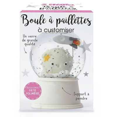 Immagine prodotto di Palla di neve in vetro personalizzata con glitter - 80 cm