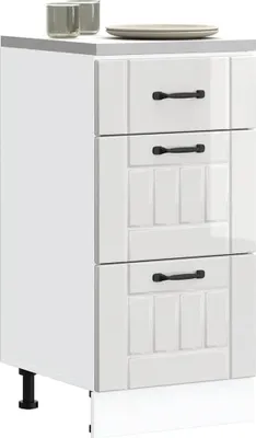 Produktbild von Küchen-Unterschrank Lucca Hochglanz-Weiß Holzwerkstoff