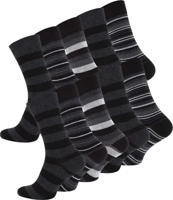Produktbild von Vincent Creation® Casual Socken "STRIPES" 10 Paar 39-42