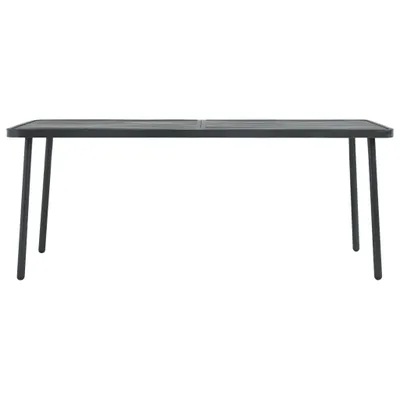 Immagine prodotto di Tavolo da giardino grigio scuro 180x83x72 cm in acciaio