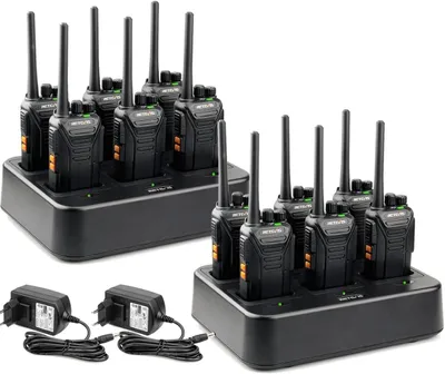 Produktbild von Retevis RT27 Funkgeräte, PMR446 Walkie Talkie mit 6-Wege-Ladegerät CTCSS/DCS, VOX, Lizenzfrei Wiederaufladbares für Baustelle, Sicherheit, Schule