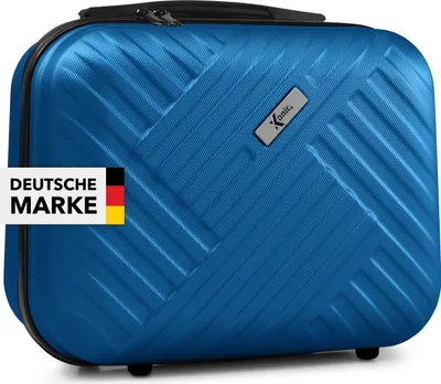 Produktbild von Xonic Kosmetikkoffer Damen – Beauty Case Hartschale für Reisen – Robustes Beautycase Damen mit Tragegriff – Kosmetik Koffer leicht & stabil – Beautycase Damen Hartschale (Rojalblau)