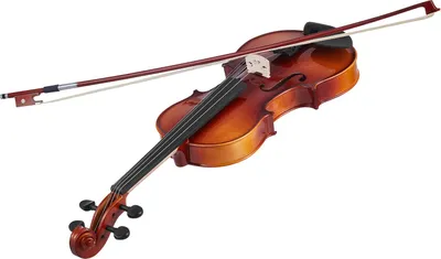 Produktbild von SucceBuy 4/4 Violine aus Massivholz, Set mit 584,2 mm Armlänge, glänzend braun