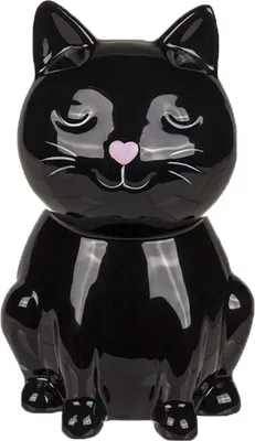 Produktbild von Tier Spardose Katze schwarz mit Schloss 15,5 cm Sparkasse Sparbüchse Kätzchen