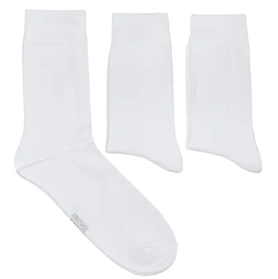 Produktbild von Herren Business Socken 3-er Pack aus Baumwolle Klassisch Weiß Größe 39-42