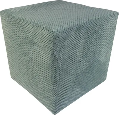 Zdjęcie produktu dla Pufa ZEFIR DOT welurowa 40x40 cm tapicerowana kwadratowa miękka pufa do salonu i sypialni morska