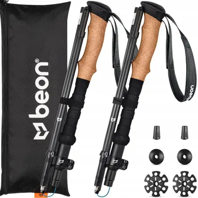 Produktbild von Faltbare Trekkingstöcke aus Carbonfaser Nordic Walking 2 Stk. 110-130 cm
