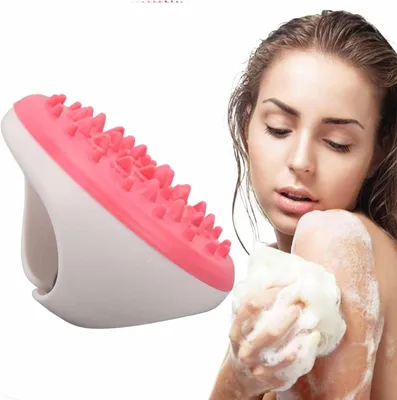 Productafbeelding van Siliconen massageborstel, lichaamsscrubber en lichaamsmasseur voor cellulitis, spierspanning en exfoliatie