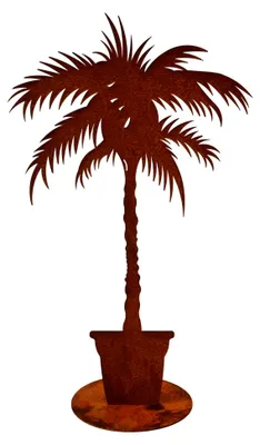 Produktbild von Edelrost Palme für Garten und Terrasse, 75 cm hoch