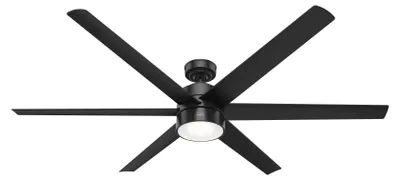 Obrázok produktu pre Energeticky úsporný stropný ventilátor s LED osvetlením a diaľkovým ovládaním Solaria Black 183 cm