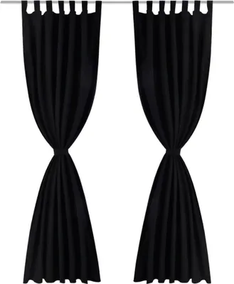 Immagine prodotto di vidaXL Tende 2 pezzi in raso 140 x 245 cm nero