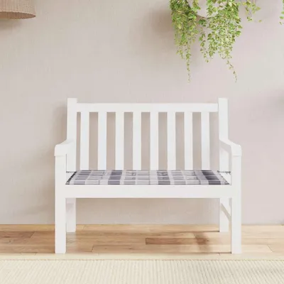 Produktbild von vidaXL Gartenbank-Auflage Grau Karomuster 100x50x3 cm Oxford-Gewebe