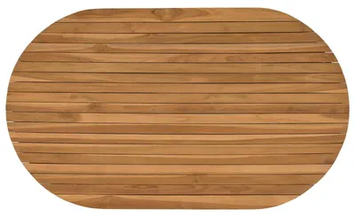 Produktbild von vidaXL Tischplatte 120 x 70 x 3,5 cm Oval Massives Teakholz Natur