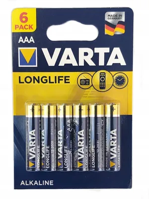 Zdjęcie produktu dla Varta, Longlife AAA, Baterie, 6 sztuk (PRODUKT Z NIEMIEC)